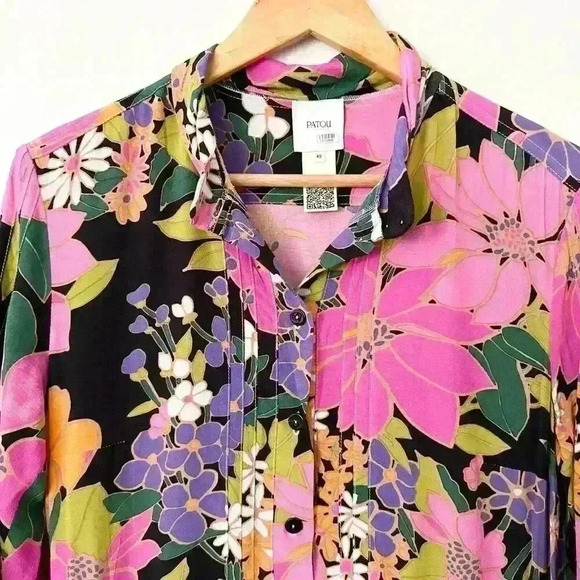 Patou Floral Maxi Dress SZ Large 42 Boho Festival Retro Luxury Designer Hippie - Picture 7 of 11